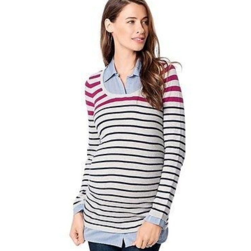 Oh Baby by Motherhood Mock-Layer Sweater